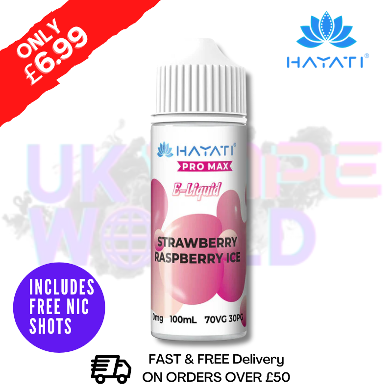 hayati pro max strawberry raspberry ice Strawberry Raspberry ICE Hayati Pro Max Shortfill Juice 100ML Eliquid