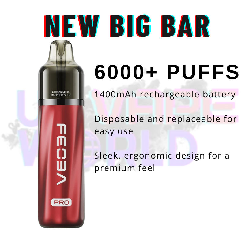 Featues Of Strawberry Raspberry Feoba Pro 6000 6K Puff Pod Kit
