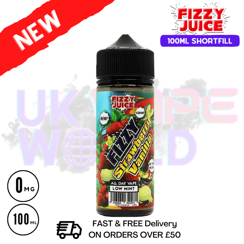 Strawberry Vanilla Fizzy Juice 100ml E-Liquid - £7.99 - ukvapeworld