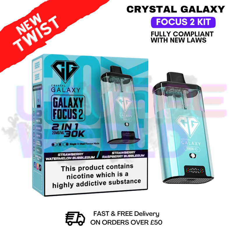 shop Straw Watermelon Bubblegum Crystal Galaxy 30K Focus 2 Puff Kit - ukvapeworld