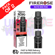 Strawberry Watermelon Bubblegum Firerose Rayo 600 Replacement Pods Pack Of 2 - UKVAPEWORLD