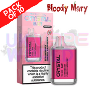 Strawberry Cherry Raspberry - Bloody Mary CRYSTAL 600Puff Box of 10 - UK Vape World