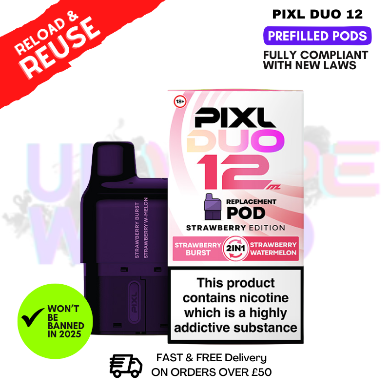 Shop Strawberry Edition Pixl Duo Replacement Pod - £6.99 - UK Vape World