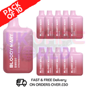 Strawberry ICE Cream - Bloody Mary 600Puff Box of 10 - UK Vape World