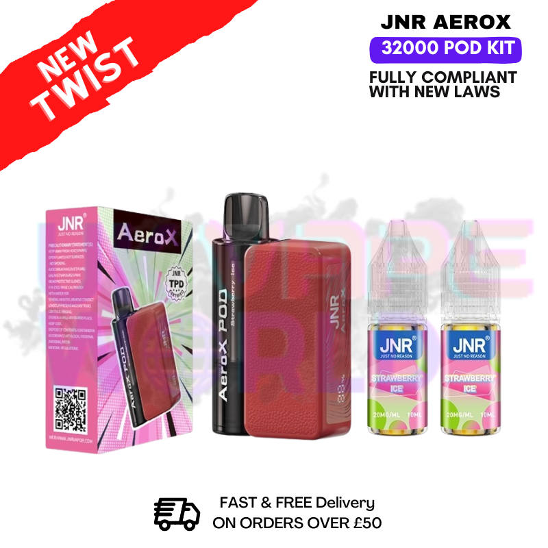 Strawberry ICE JNR AeroX 32K 32000 Puff Pod Kit Strawberry ICE JNR AeroX 32K 32000 Puff Pod Kit
