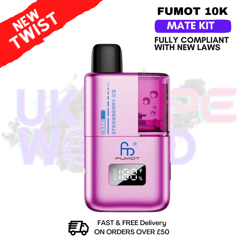 Strawberry Ice Fumot Mate 10K Puff Prefilled Pod Kit - ukvapeworld