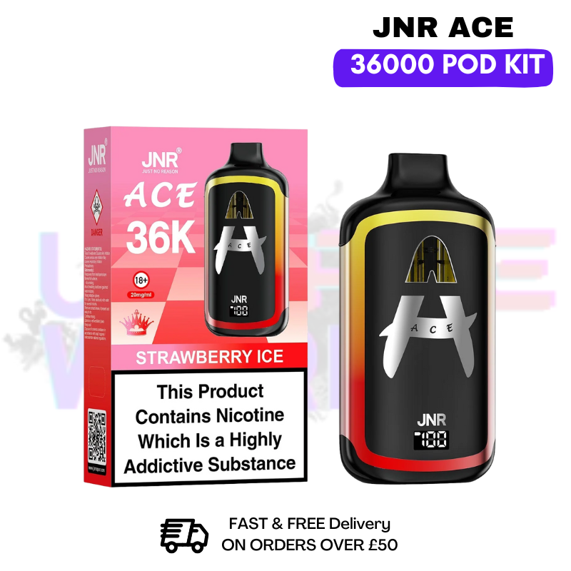 Strawberry Ice JNR ACE 36K Puff 36000 Prefilled Pod Kit - ukvapeworld