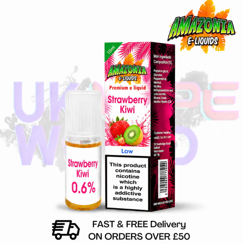 Amazonia 10ml Strawberry Kiwi Eliquid Only £2.99 (PCS) - UK Vapeworld
