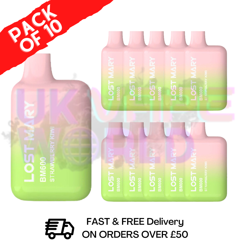 Strawberry Kiwi Lost Mary 600 Puff Box OF 10 Disposable Bulk Cheap