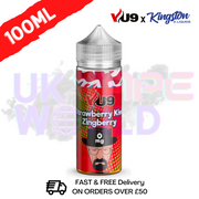 Strawberry Kiwi Zingberry Shortfill Juice 100ML Eliquid - VU9 x Kingston - UK Vape World