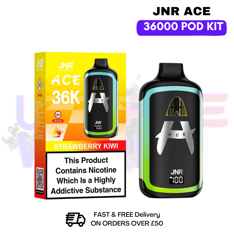 Strawberry Kiwi JNR ACE 36K Puff 36000 Prefilled Pod Kit - ukvapeworld
