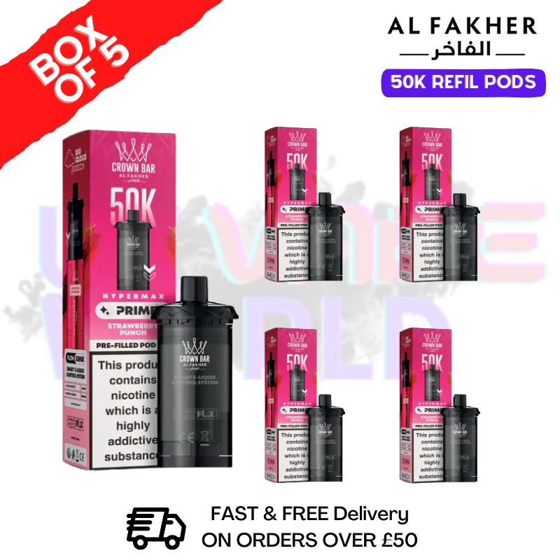 Strawberry Punch AL Fakher 30K Box Of 5 Replacement Pods