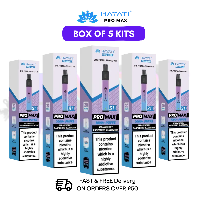 Strawberry Raspberry Blueberry Hayati Pro Max S1 Kits Box Of 5 - £17.99 - UK Vapeworld