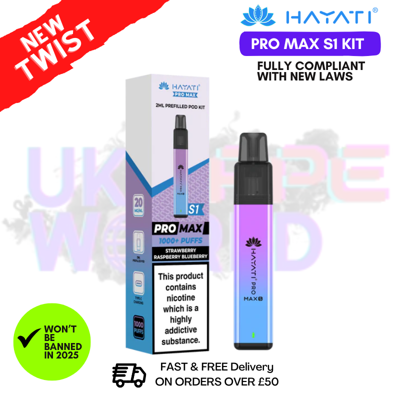 Straw Raspberry Blueberry Hayati S1 Pro Max Kit - £3.99 - UK Vapeworld