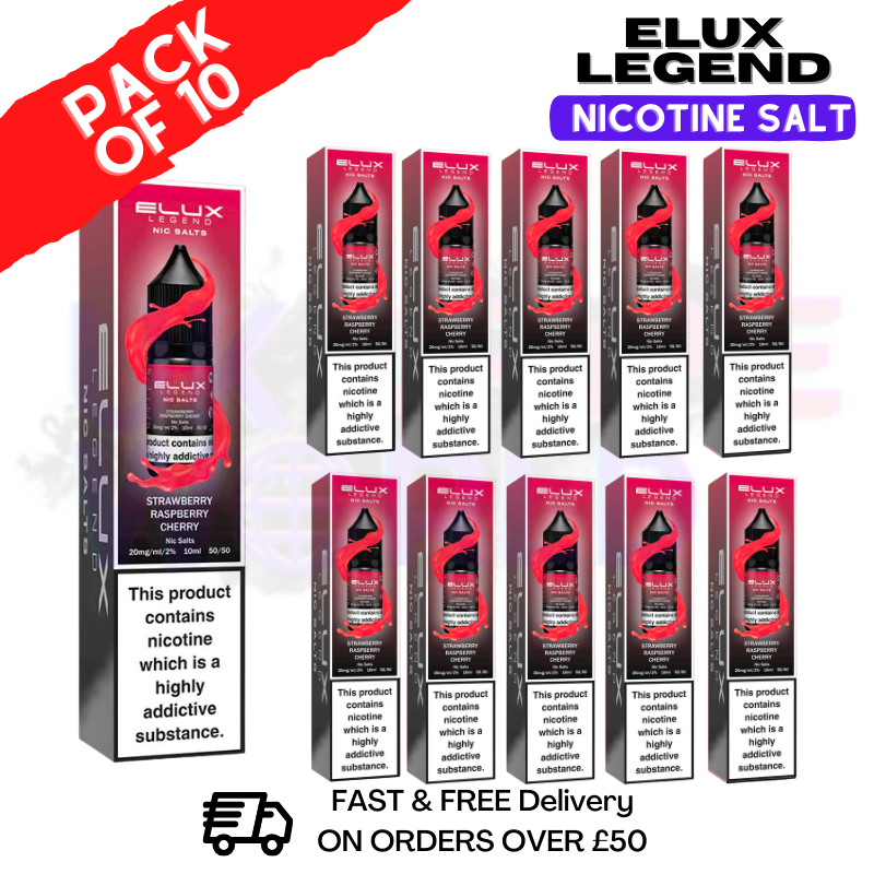 Shop Strawberry Raspberry Cherry Elux Legend Nic Salt BOX OF 10 - UK Vape World