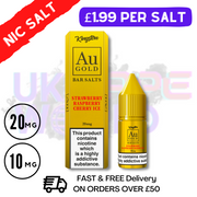 Shop Strawberry Raspberry Cherry ICE By Kingston AU Gold Bar Salt 10ML Nicotine Salt eLiquid - UK Vape World