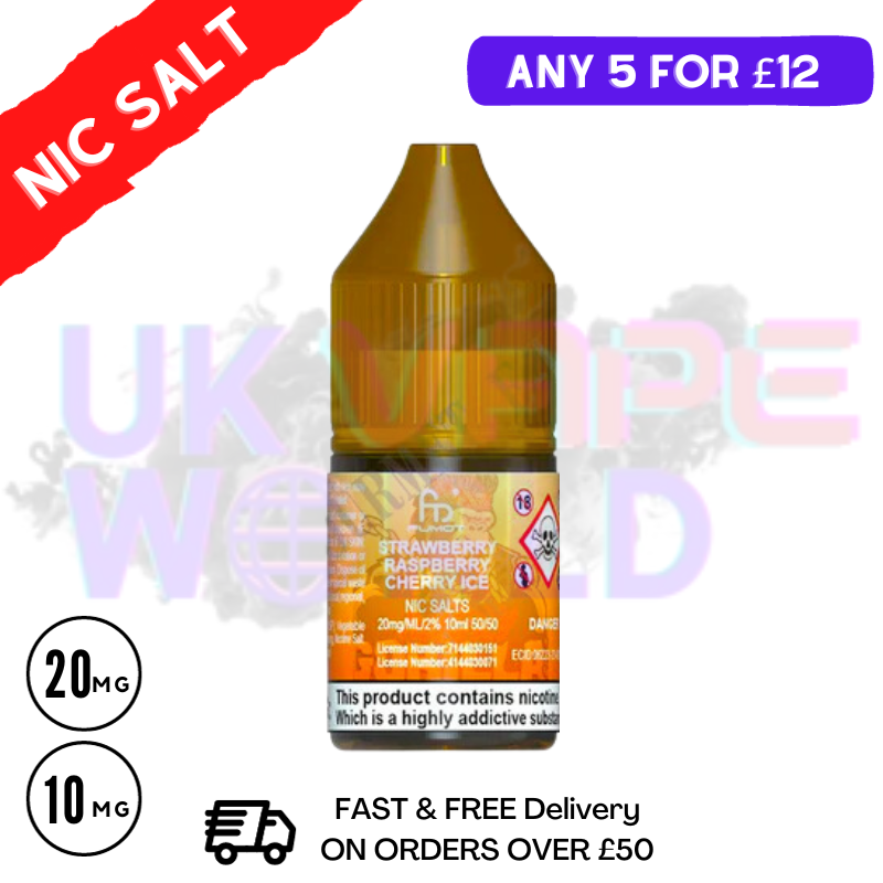 Strawberry Raspberry CHERRY ICE RandM Tornado 7000 Nic Salt 10ML eLiquid Each 10ml bottle contains a vibrant burst - UK Vape World