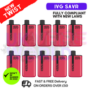 Shop Straw Rasp Cherry IVG Savr 3K Puff Box Of 10