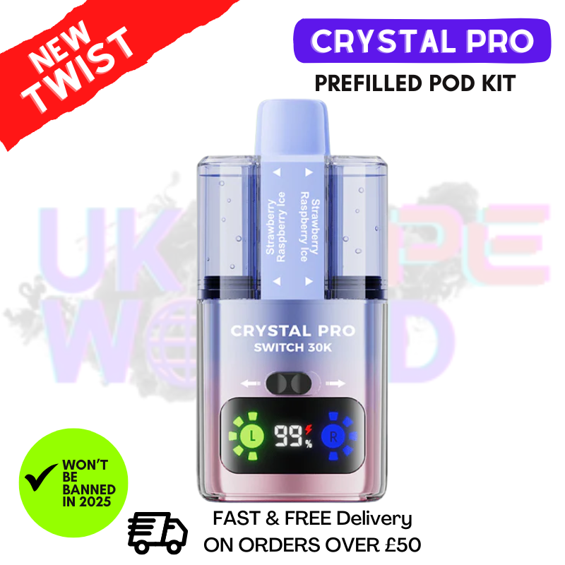 Shop Strawberry Raspberry ICE Crystal Pro 30K Switch Prefilled Pod Kit