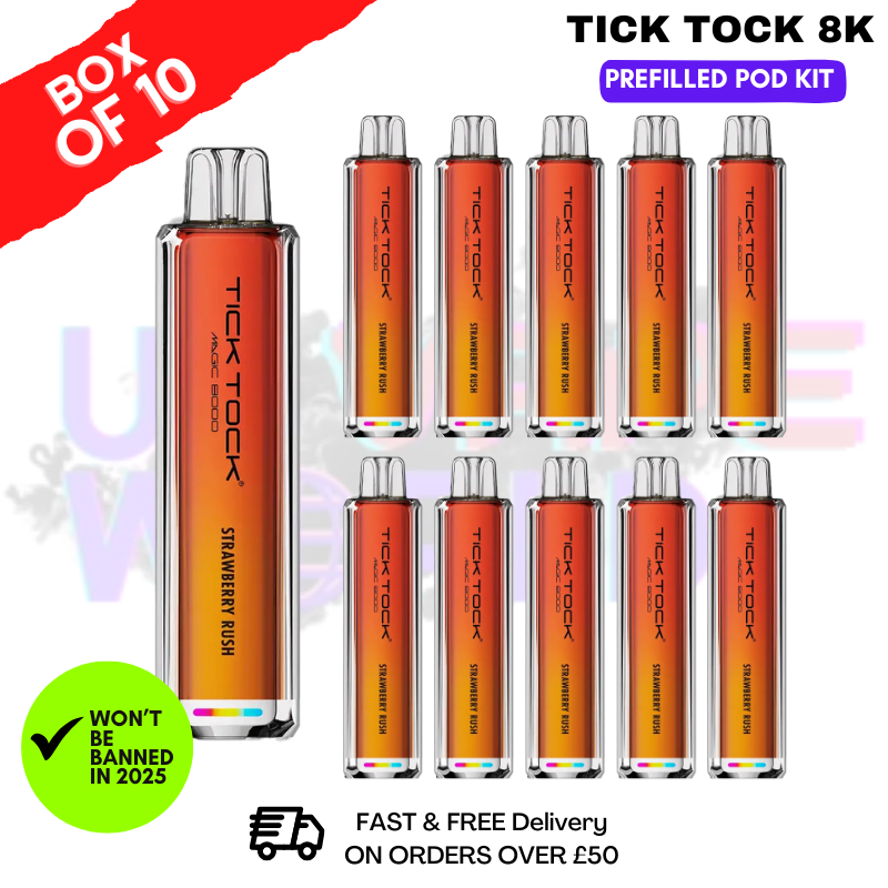 Strawberry Rush Tick Tock Magic 8000 8K Box Of 10