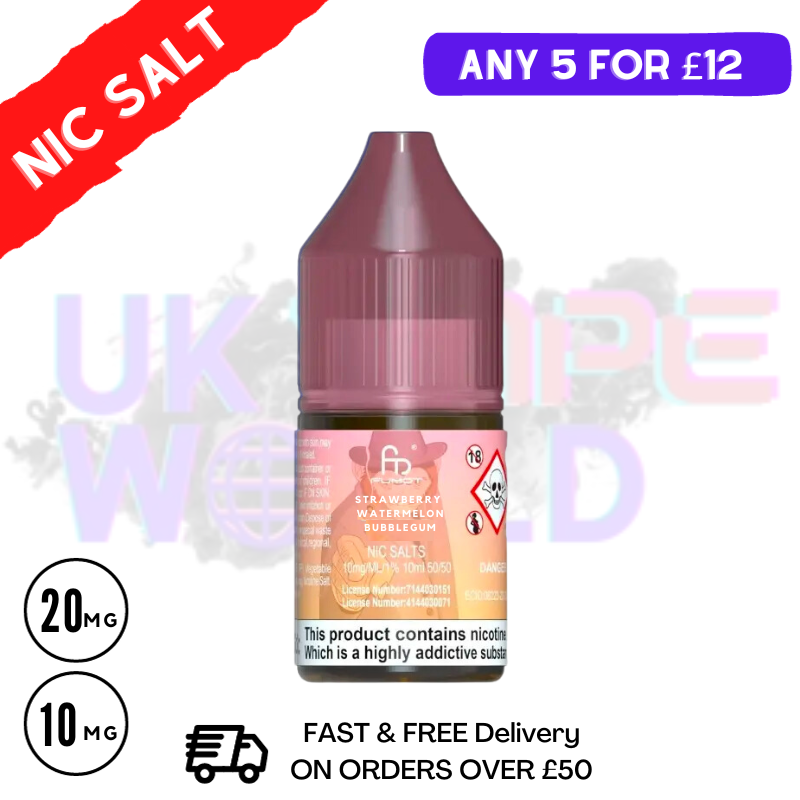 Strawberry Watermelon Bubblegum - RandM Tornado 7000 Nic Salt 10ML eLiquid - UK Vape World