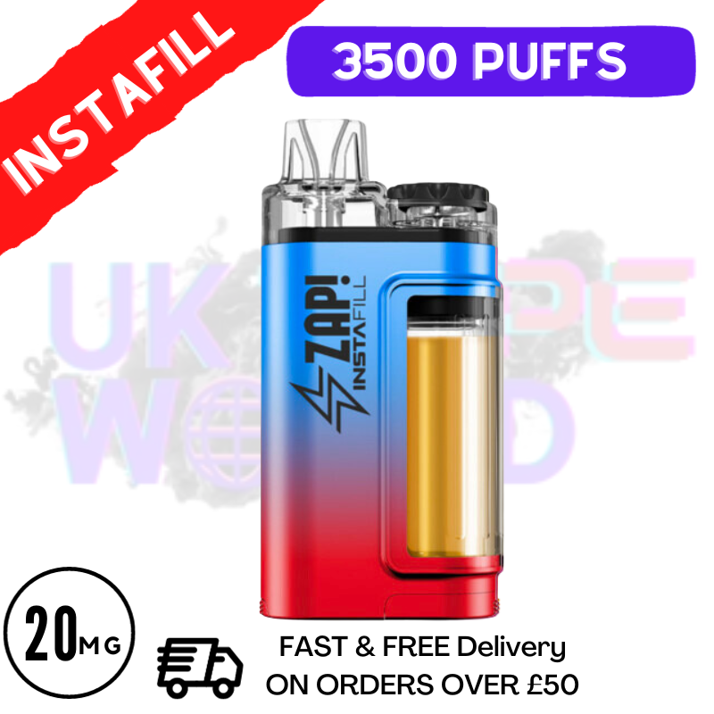 Shop Zap Instafill Bar 3500 Puff Strawberry Watermelon Bubblegum - UK Vape World