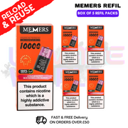 shop Strawberry Watermelon Burst Memers V10000 Replacement Pods Box of 5 - ukvapeworld