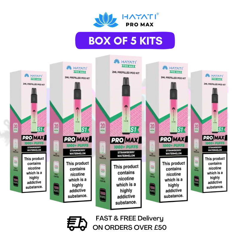 Strawberry Watermelon Hayati Pro Max S1 Kits Box Of 5 - £17.99 - UK Vapeworld