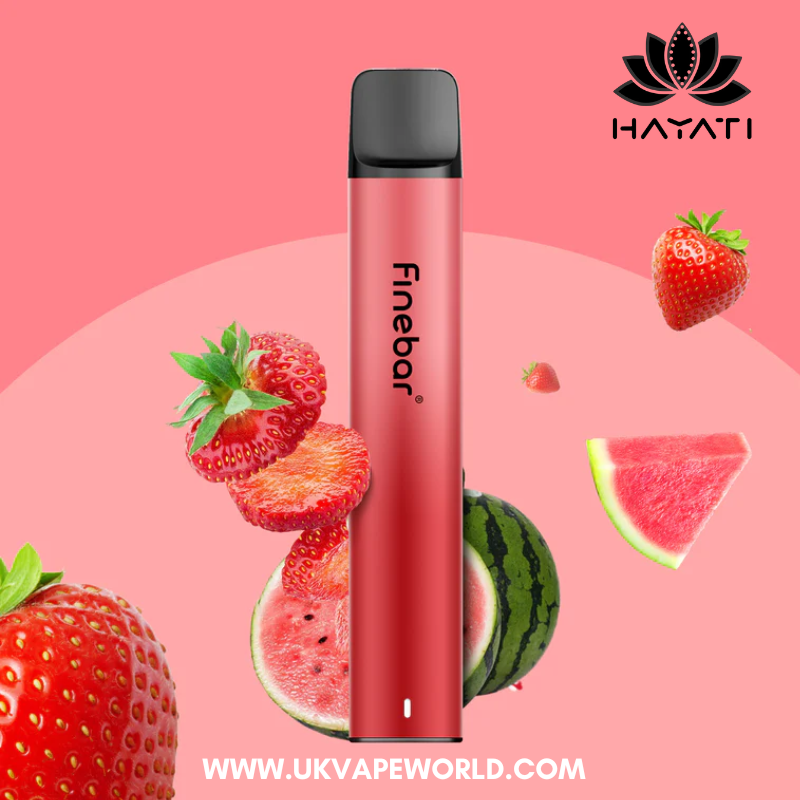 Strawberry Watermelon Hayati Finebar Prefilled Pod Kit - 5 For £15 - UKVAPEWORLD