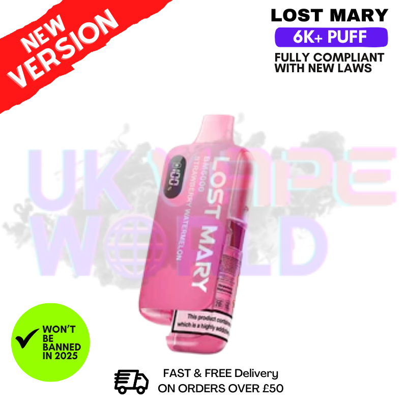 Strawberry Watermelon Lost Mary 6K Puff Pod Kit - Only £10.99