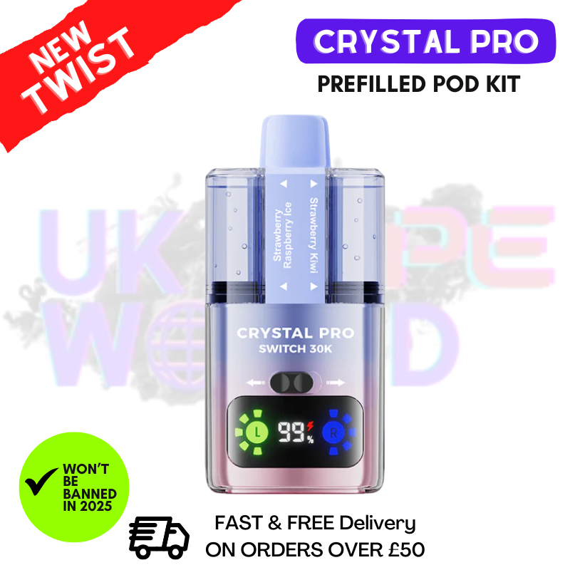 Strawberry Kiwi Crystal Pro 30K Switch Prefilled Pod Kit