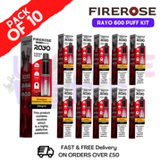 Strawberry raspberry cherry ice Firerose 600 Puff Vape Kits Box of 10 - ukvapeworld
