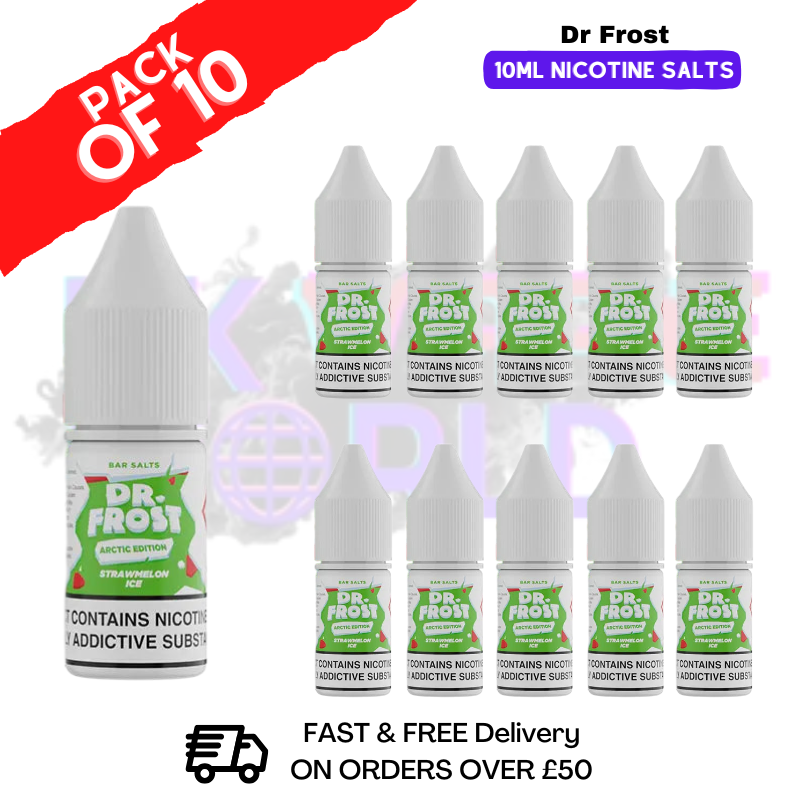 Strawmelon ICE Dr Frost Arctic Edition 10ml Nic Salts Box of 10 - ukvapeworld