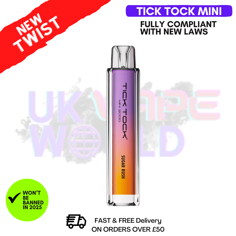Shop Sugar Rush Tick Tock Mini 2000 Puff Kit - UK Vape World