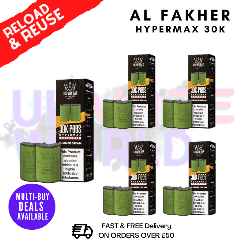 Summer Dream AL Fakher 30K Box Of 5 Replacement Pods - ukvapeworld