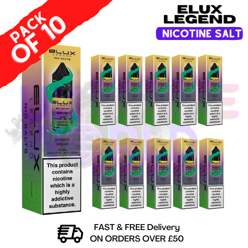 Shop Summer Dream Elux Legend Nic Salt Pack / BOX OF 10 - UK Vape World