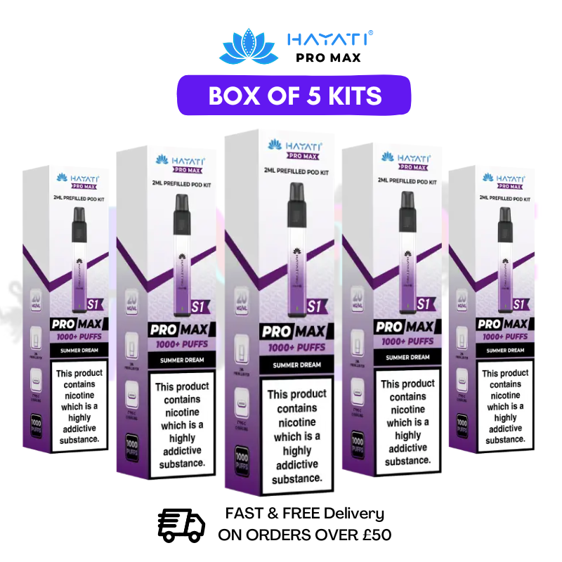 Summer Dream Hayati Pro Max S1 Kits Box Of 5 - £17.99 - UK Vapeworld
