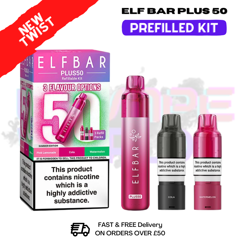 Summer Edition Elf Bar 50K Puff Plus Kit - Only £9.98 - ukvapeworld