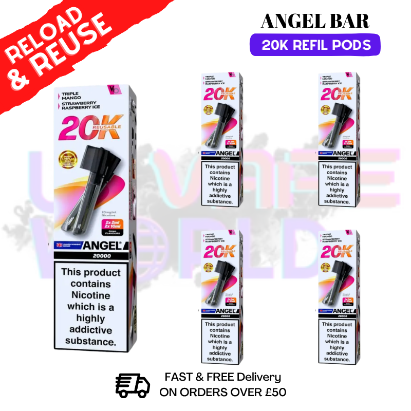 Sunset Edition Angel Bar 20K REPLACEMENT PODS Box Of 5 - UK Vapeworld