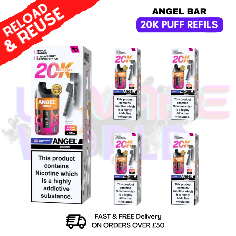 Sunset edition  Angel Bar 20K REPLACEMENT PODS Box Of 5 - ukvapeworld
