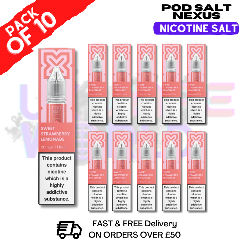 Sweet Strawberry Lemonade Pod Salt Nexus Nic Salt Box Of 10