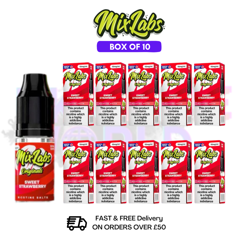 Sweet Strawberry MixLabs Nic Salt BOX OF 10 - £17.99 - ukvapeworld