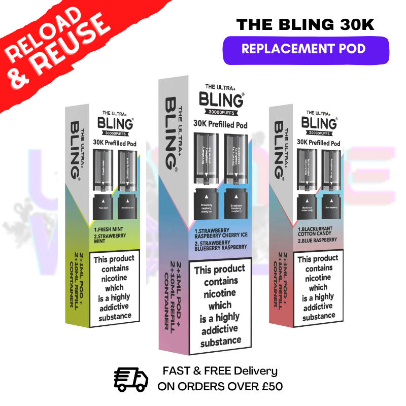 Bling 30k Replacement Pods Ultra Plus - £6.99