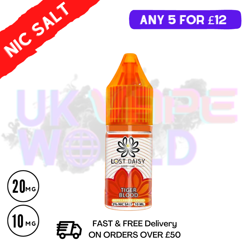 Tiger Blood LOST Daisy Nic Salt 10ML eLiquid - UK Vape World