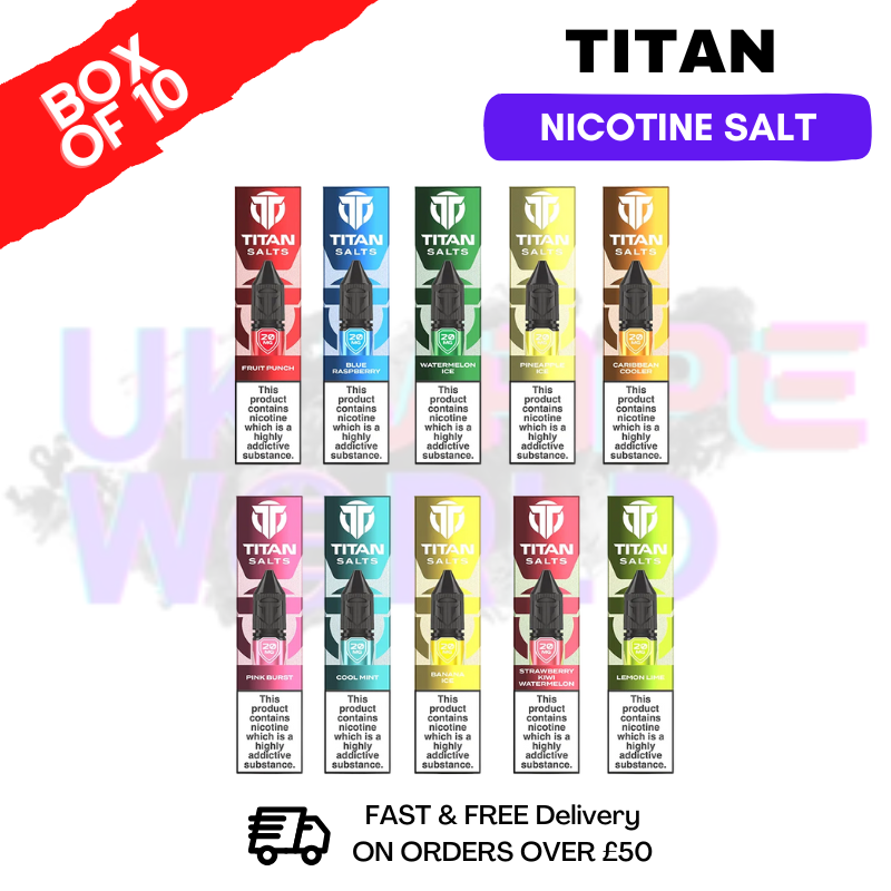 Shop Titan 10ml Nic Salt BOX OF 10 - Lowest Price - UK Vape World