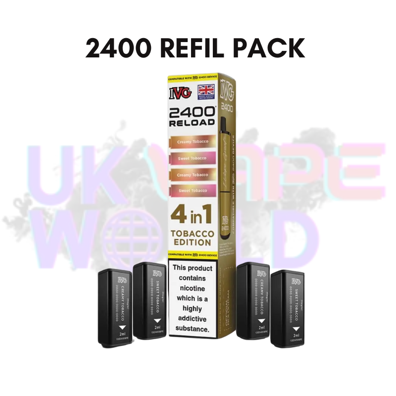 Tobacco Edition IVG 2400 RELOAD Pods - Box Of 10
