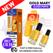 Shop Triple Mango Gold Mary 12000 Puff 12K Bar Disposable Kit - UK Vape World