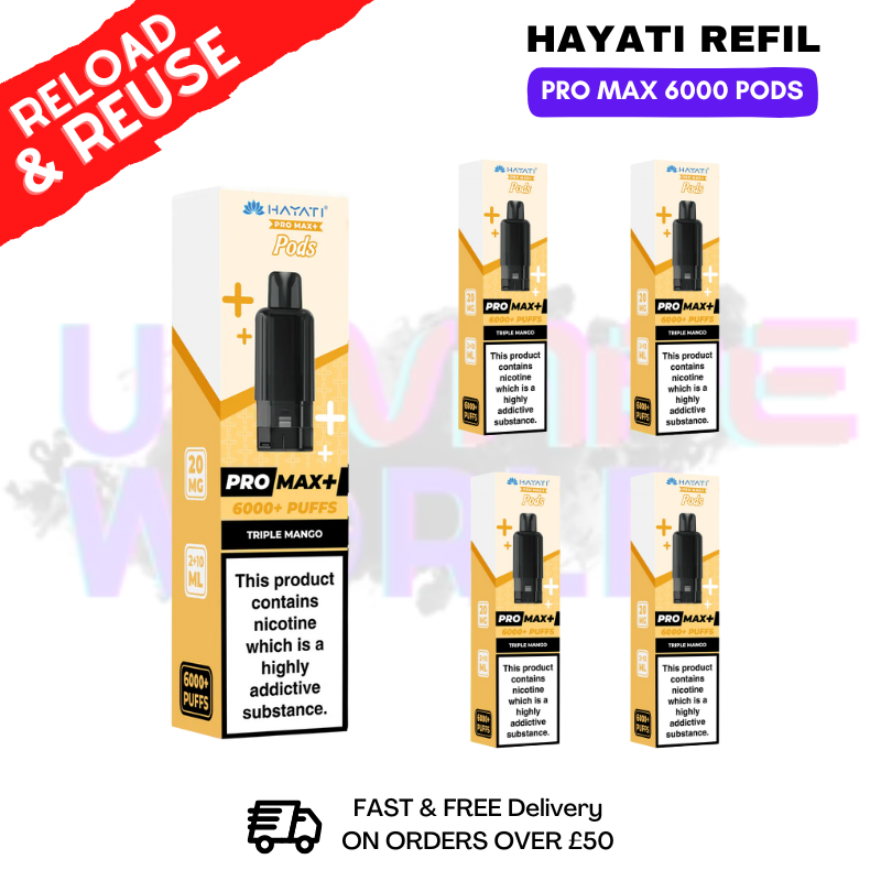 shop Triple Mango Hayati ProMax 6K Replacement Pods Box Of 5 - ukvapeworld