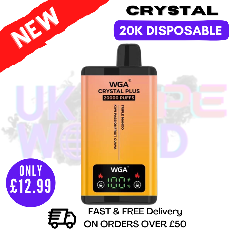 Shop Triple Mango Crystal Plus 20K Vape WGA Disposable Kit - UK Vape World
