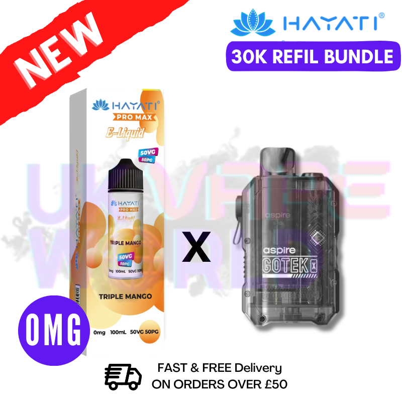 Triple Mango Hayati 30K Puff Zero Nicotine Vape Kit - ukvapeworld